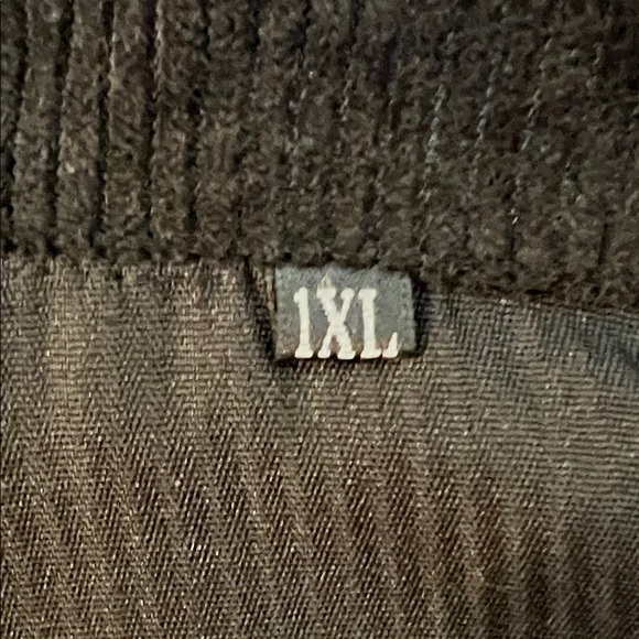 Corduroy Black  Long Sleeve Collard Button Front Shirt Dress with Pockets - Picture 12 of 13